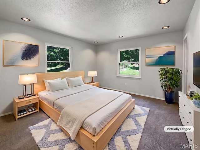68 W Lakewood Dr, Fenton, MO 63026 - carpeted bedroom with a textured ceiling and recessed lighting