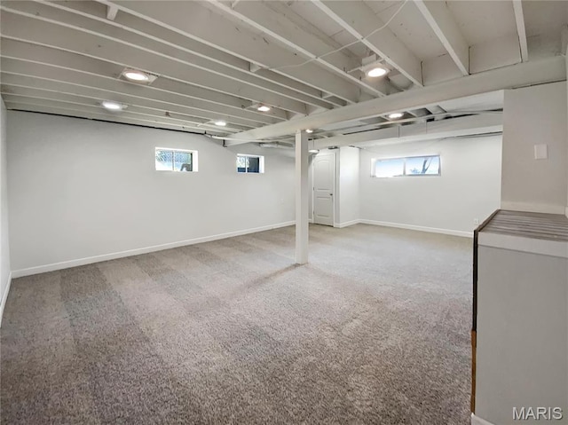 68 W Lakewood Dr, Fenton, MO 63026 - below grade area with plenty of natural light and carpet flooring