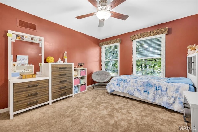 16517 Lancaster Estates Dr, Grover, MO 63040 - bedroom featuring carpet and a ceiling fan
