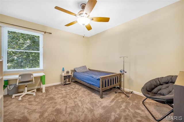 16517 Lancaster Estates Dr, Grover, MO 63040 - bedroom with carpet floors and a ceiling fan