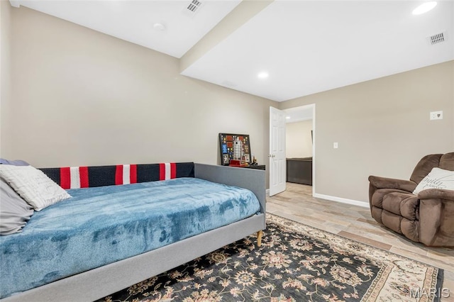 16517 Lancaster Estates Dr, Grover, MO 63040 - bedroom with recessed lighting and light wood-type flooring