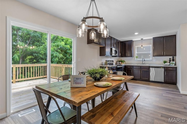 1917 Magnolia Way, Pevely, MO 63070 - dining space featuring light wood-type flooring and recessed lighting