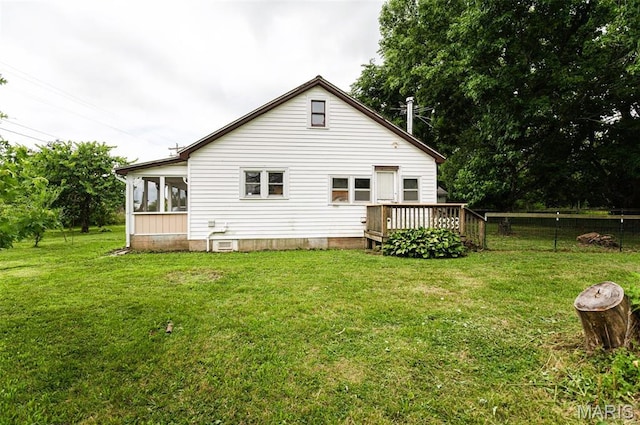 15902 County Road 7520, Newburg, MO 65550 - rear view of house featuring a wooden deck and a sunroom