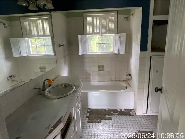 514 O Dell Ave, Richland, MO 65556 - bathroom featuring vanity, plenty of natural light, and washtub / shower combination