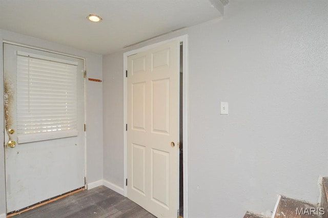 601 Mcbride Ave, Dupo, IL 62239 - entrance foyer with dark wood-style flooring and baseboards