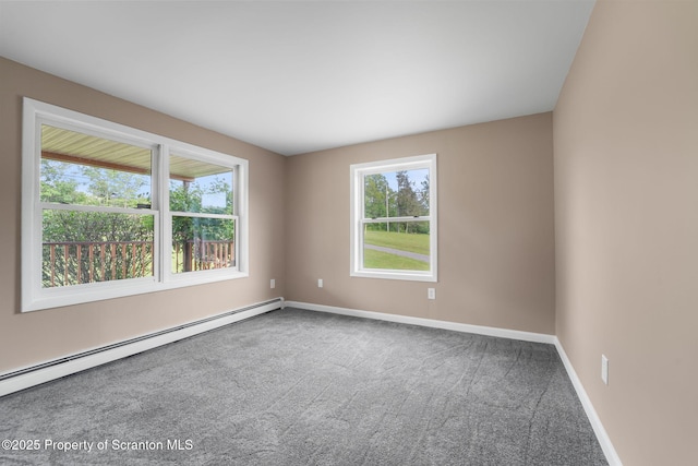 20337 State Route 171, Susquehanna, PA 18847 - carpeted empty room with a baseboard heating unit and baseboards
