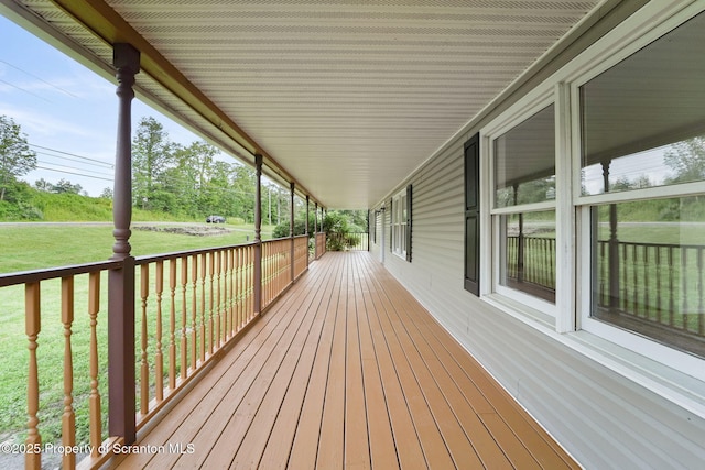 20337 State Route 171, Susquehanna, PA 18847 - wooden porch featuring a lawn