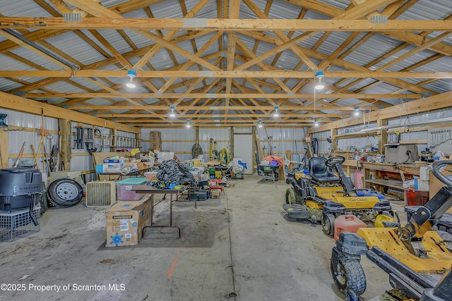 1742 State Route 848, New Milford, PA 18834 - garage featuring a workshop area