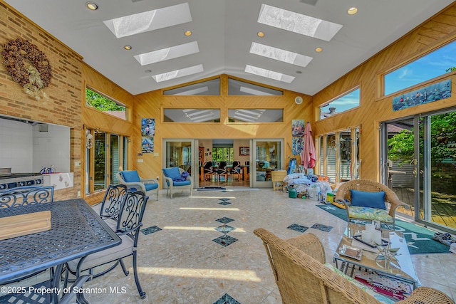 1742 State Route 848, New Milford, PA 18834 - sunroom featuring a skylight, plenty of natural light, and vaulted ceiling
