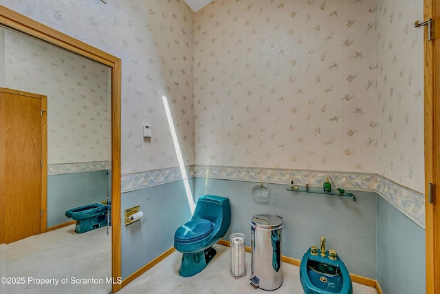 1742 State Route 848, New Milford, PA 18834 - bathroom with toilet and wallpapered walls