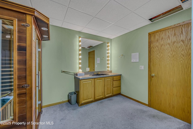 1742 State Route 848, New Milford, PA 18834 - bathroom with vanity and a paneled ceiling