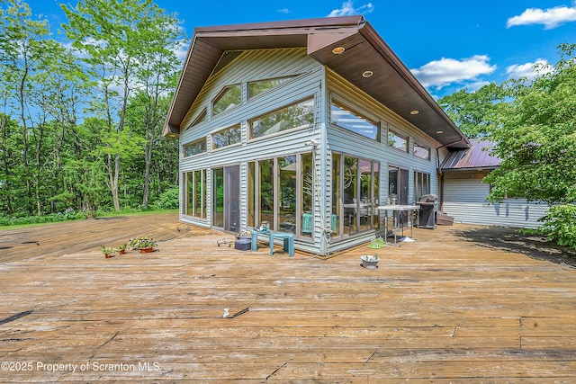 1742 State Route 848, New Milford, PA 18834 - wooden deck with area for grilling