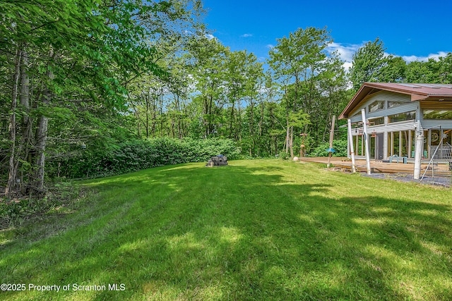 1742 State Route 848, New Milford, PA 18834 - view of grassy yard featuring a deck