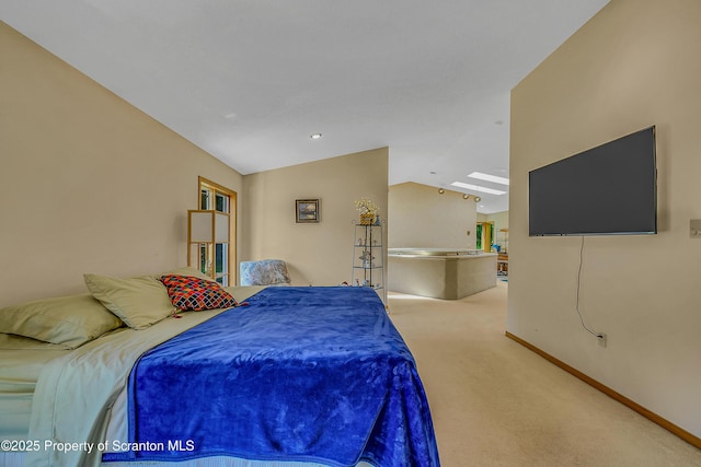 1742 State Route 848, New Milford, PA 18834 - carpeted bedroom with lofted ceiling and baseboards