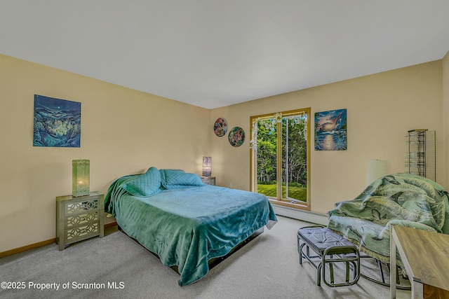 1742 State Route 848, New Milford, PA 18834 - bedroom featuring a baseboard heating unit and carpet
