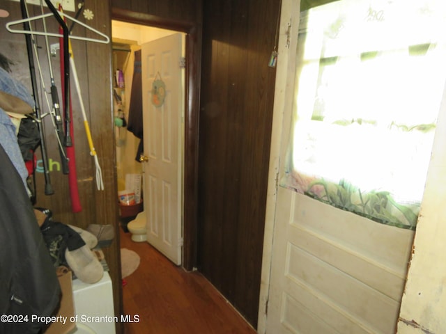 bathroom featuring wood-type flooring