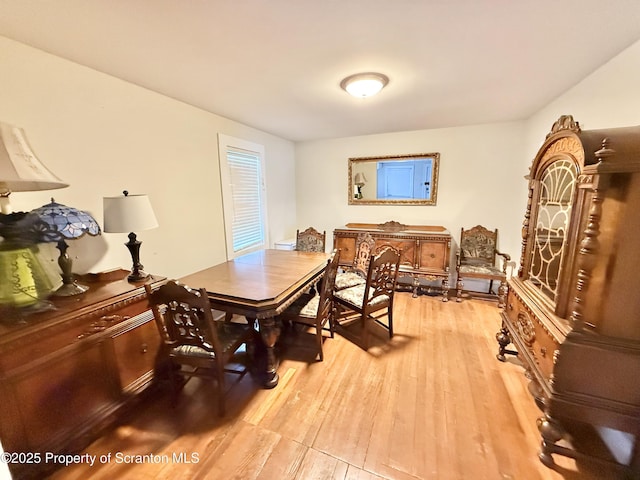 dining area featuring light hardwood / wood-style floors