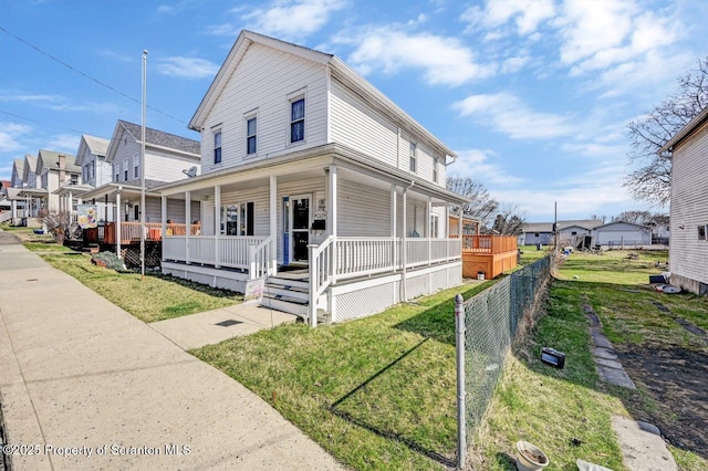 208 W Taylor St, Taylor, PA 18517 - view of front of property with covered porch and a residential view