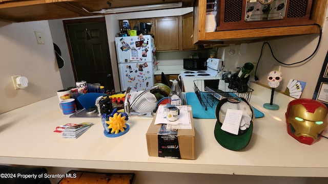 kitchen with white appliances