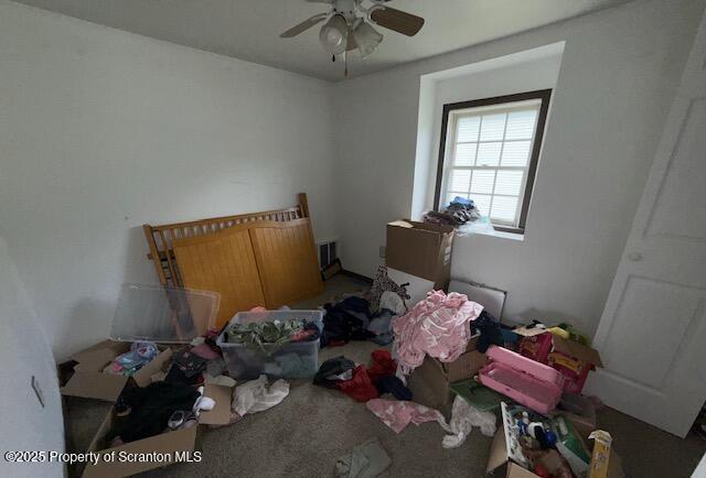 225 Taft St, Hanover Twp, PA 18706 - bedroom featuring carpet floors and a ceiling fan