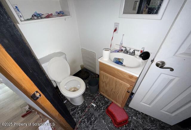 225 Taft St, Hanover Twp, PA 18706 - bathroom with vanity and marble finish floors
