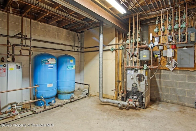 441 Hidden Lake Dr, East Stroudsburg, PA 18302 - utility room featuring electric panel and a heating unit