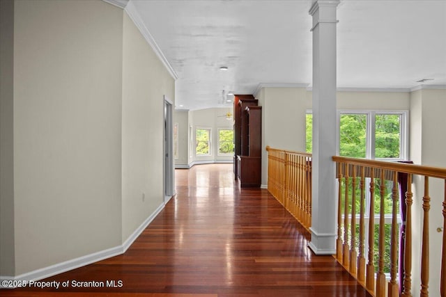 441 Hidden Lake Dr, East Stroudsburg, PA 18302 - corridor featuring wood finished floors and crown molding