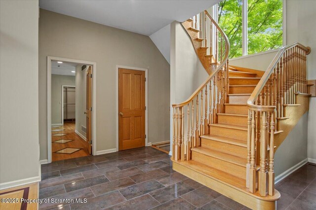 441 Hidden Lake Dr, East Stroudsburg, PA 18302 - stairway featuring baseboards