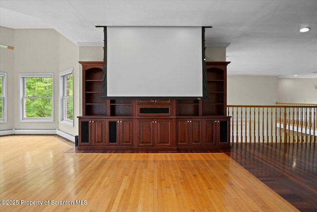 441 Hidden Lake Dr, East Stroudsburg, PA 18302 - cinema with light wood-type flooring, crown molding, and recessed lighting