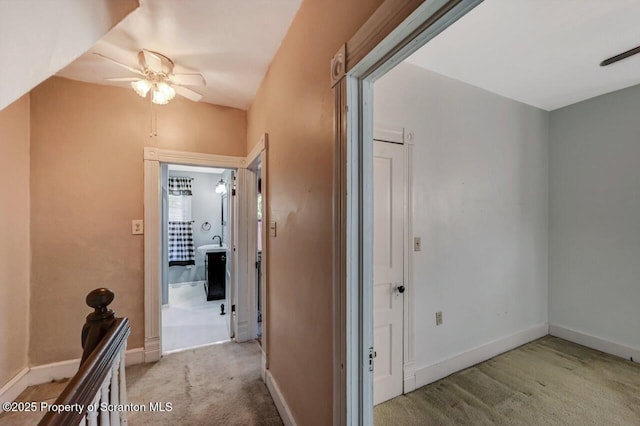 126-128 S Rebecca Ave S, Scranton, PA 18504 - hallway featuring carpet flooring and baseboards