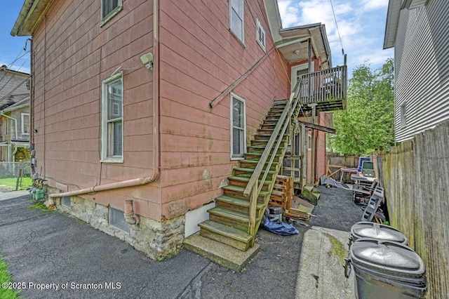 126-128 S Rebecca Ave S, Scranton, PA 18504 - view of home's exterior featuring stairway