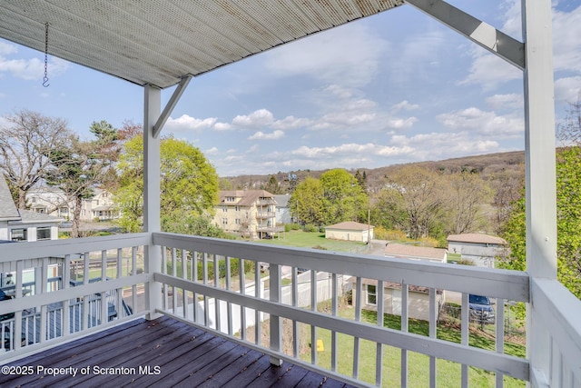 deck featuring a residential view