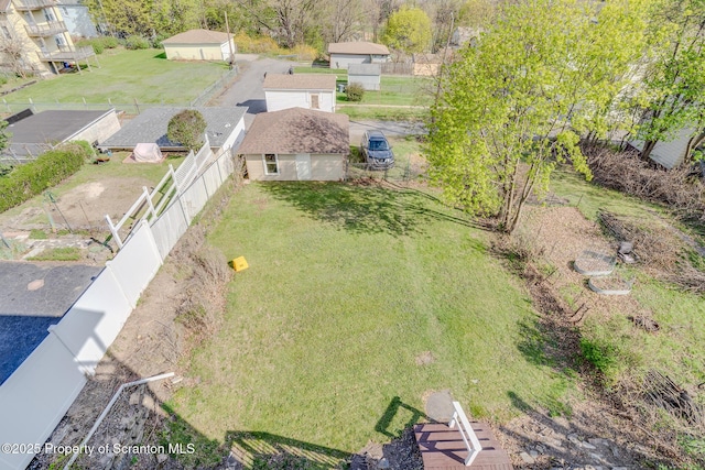 bird's eye view with a residential view