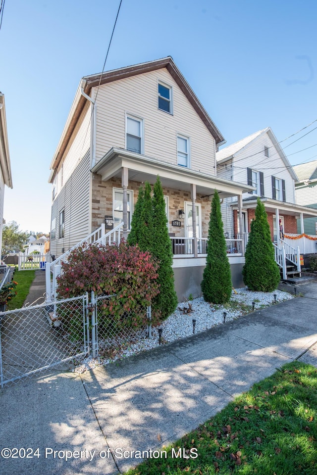 view of front of home featuring a porch