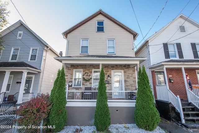 front of property with a porch