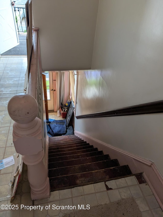 430 14th Ave, Scranton, PA 18504 - staircase with baseboards and healthy amount of natural light