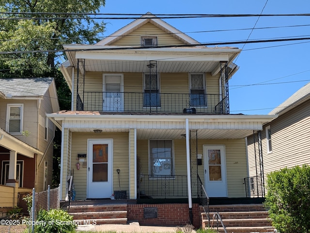 430 14th Ave, Scranton, PA 18504 - view of front of property featuring covered porch and a balcony
