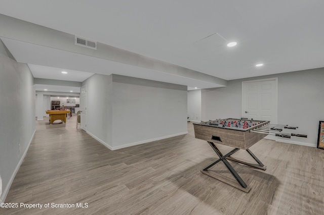 8 Eight Iron Dr, Mountaintop, PA 18707 - recreation room with light wood-style flooring, baseboards, and recessed lighting