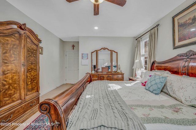 8 Eight Iron Dr, Mountaintop, PA 18707 - carpeted bedroom featuring ceiling fan