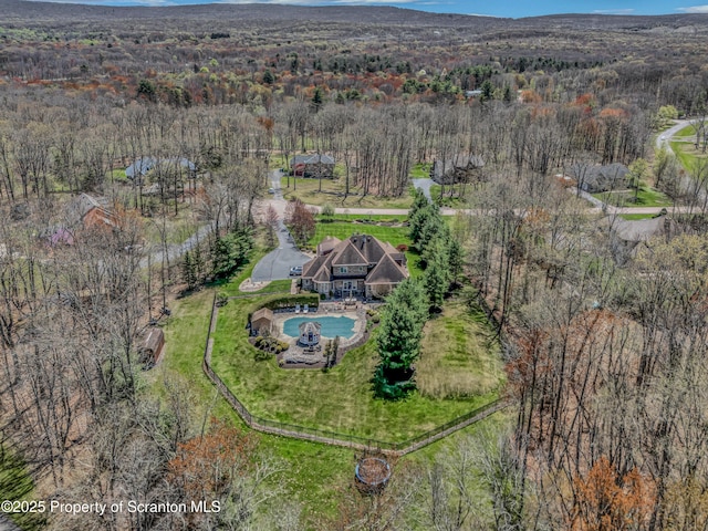 8 Eight Iron Dr, Mountaintop, PA 18707 - view of subject property with a forest and a pool area