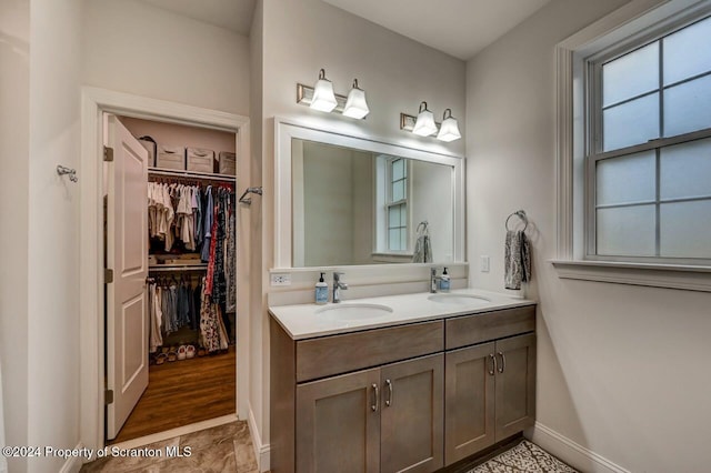 bathroom with vanity