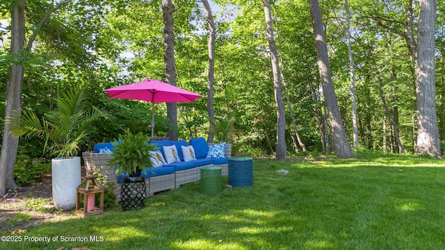 805 E Mountain Rd, Scranton, PA 18505 - view of grassy yard featuring an outdoor living space