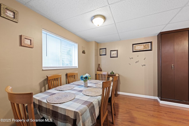 2211 Myrtle St, Scranton, PA 18510 - dining area featuring light wood-style flooring and a paneled ceiling