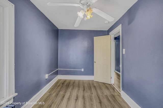 826 Moltke Ave, Scranton, PA 18505 - spare room with a ceiling fan and wood finished floors