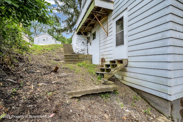 826 Moltke Ave, Scranton, PA 18505 - view of side of property featuring entry steps and stairway