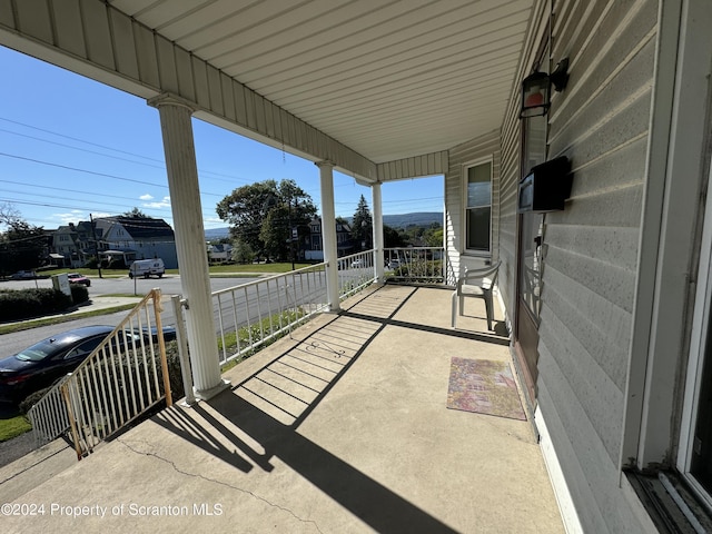 view of patio featuring covered porch