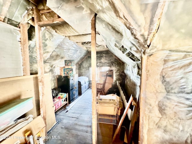 view of attic