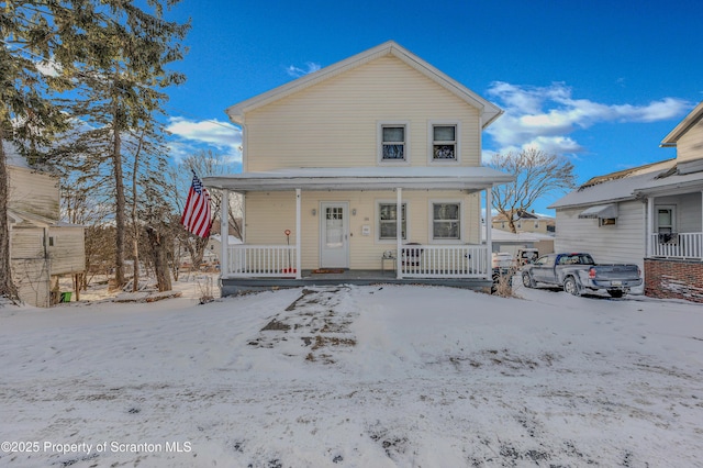 view of front of property featuring a porch