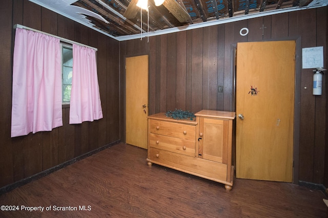 bedroom featuring dark hardwood / wood-style floors