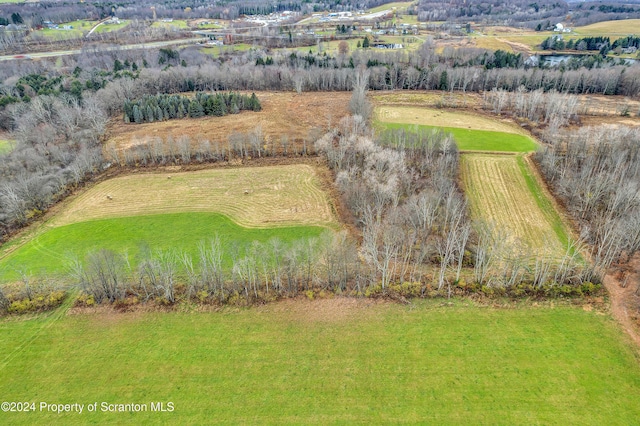 bird's eye view with a rural view